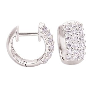 White Gold Huggie Earring