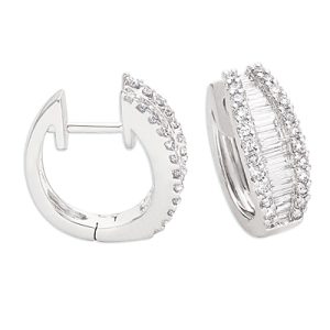 White Gold Huggie Earring