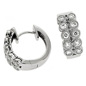 White Gold Huggie Earring