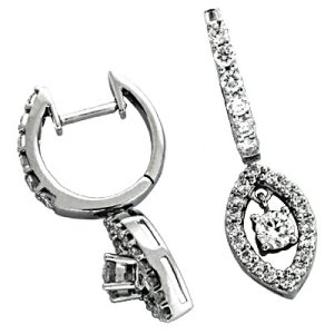 White Gold Huggie Earring