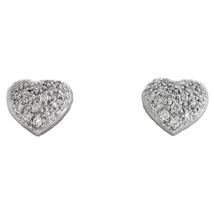 White Gold Heart Earring