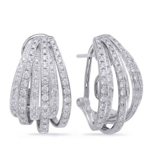 White Gold Diamond Earring
