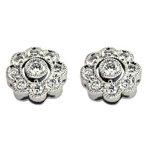 White Gold Diamond Earring