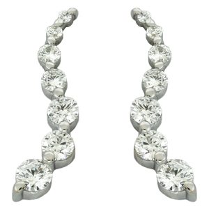 White Gold Journey Earring