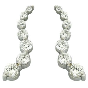 White Gold Journey Earring