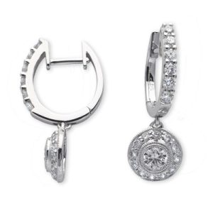 White Gold Diamond Earring