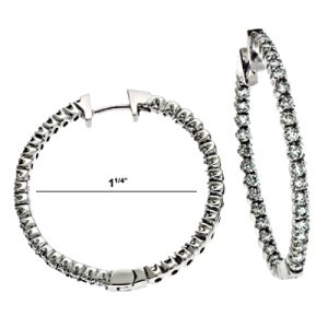 Diamond Oval Hoop Earring