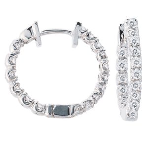 Diamond Hoop Earring 19mm