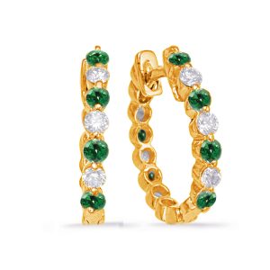 Emerald & Diamond Earring