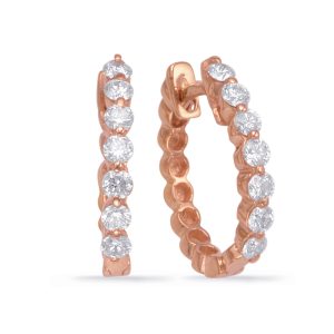 Rose Gold Oval Earring