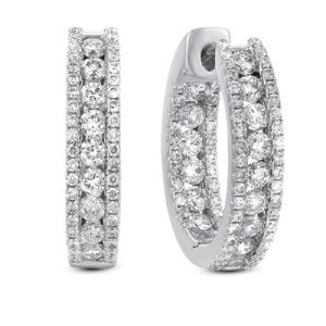 White Gold Huggie Earring