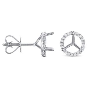 Three Prong Earring Setting .60ct Tw