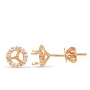 Three Prong Earring Setting .80t Tw
