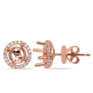 Four Prong Earring Setting For 2.0ct Tw