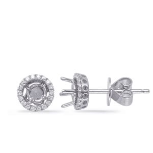 Four Prong Earring Jackets For 3.0ct Tw