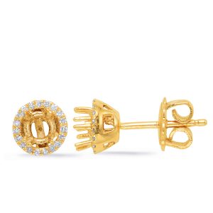 Four Prong Earring Setting For .30ct Tw