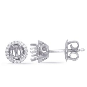 Four Prong Earring Setting For 50pt Tw