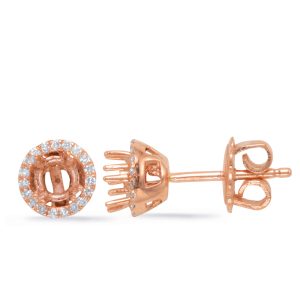 Four Prong Earring Setting For 2.00ct Tw