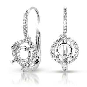 Hallo Earring Setting For 1ct Tw