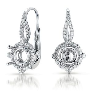 Hallo Earring Setting For 2.0ct Tw