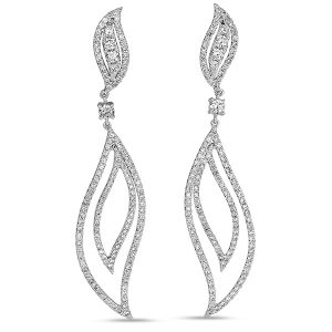 White Gold Diamond Earring