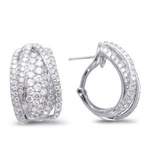 White Gold Diamond Earring