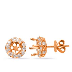 Halo Diamond Earring For 1.5cttw Round