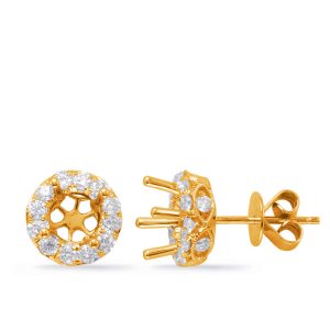 Halo Diamond Earring For .50cttw Round