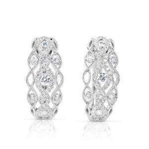 White Gold Diamond Huggie Earring