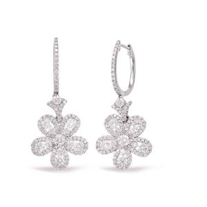 White Gold Diamond Hoop Earring