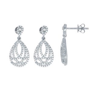White Gold Diamond Earring