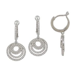 White Gold Diamond Hoop Earring
