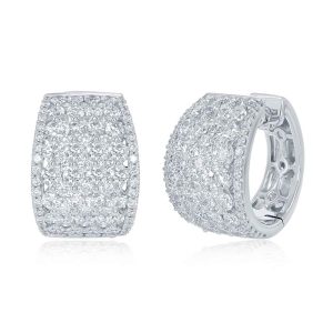 White Gold Diamond Hoop Earring