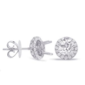 Halo Diamond Earring For .50cttw Jacket