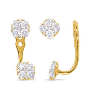 Yellow Gold Diamond Ear Jackets