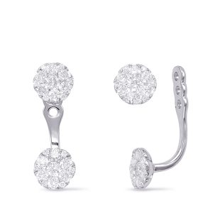 White Gold Diamond Earring Jackets