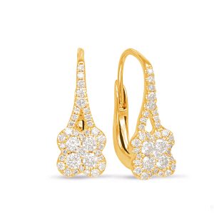 Yellow Gold Diamond Earring