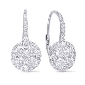 White Gold Diamond Earring