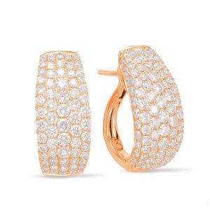 Rose Gold Diamond Hoop Earring