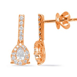 Rose Gold Diamond Earring