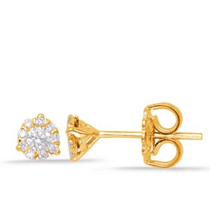 Three Prong Earring Setting
