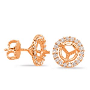Three Prong Earring Setting 2ct