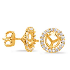 Three Prong Earring Setting 2ct