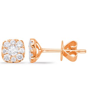 Rose Gold Diamond Earring