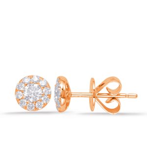 Rose Gold Diamond Earring