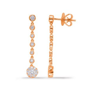 Rose Gold Diamond Earring