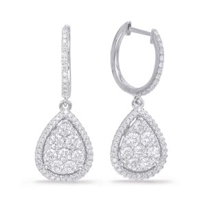 White Gold Diamond Earring