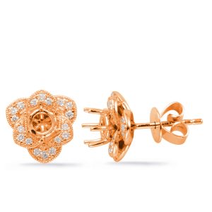 Rose Gold Diamond Earring For 1.5cttw