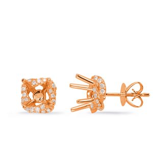 Rose Gold Diamond Earring For 1.50cttw