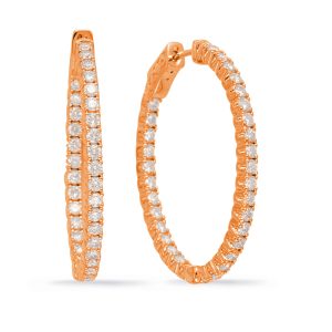 Rose Gold 1.5in Securehinge Hoop Earring